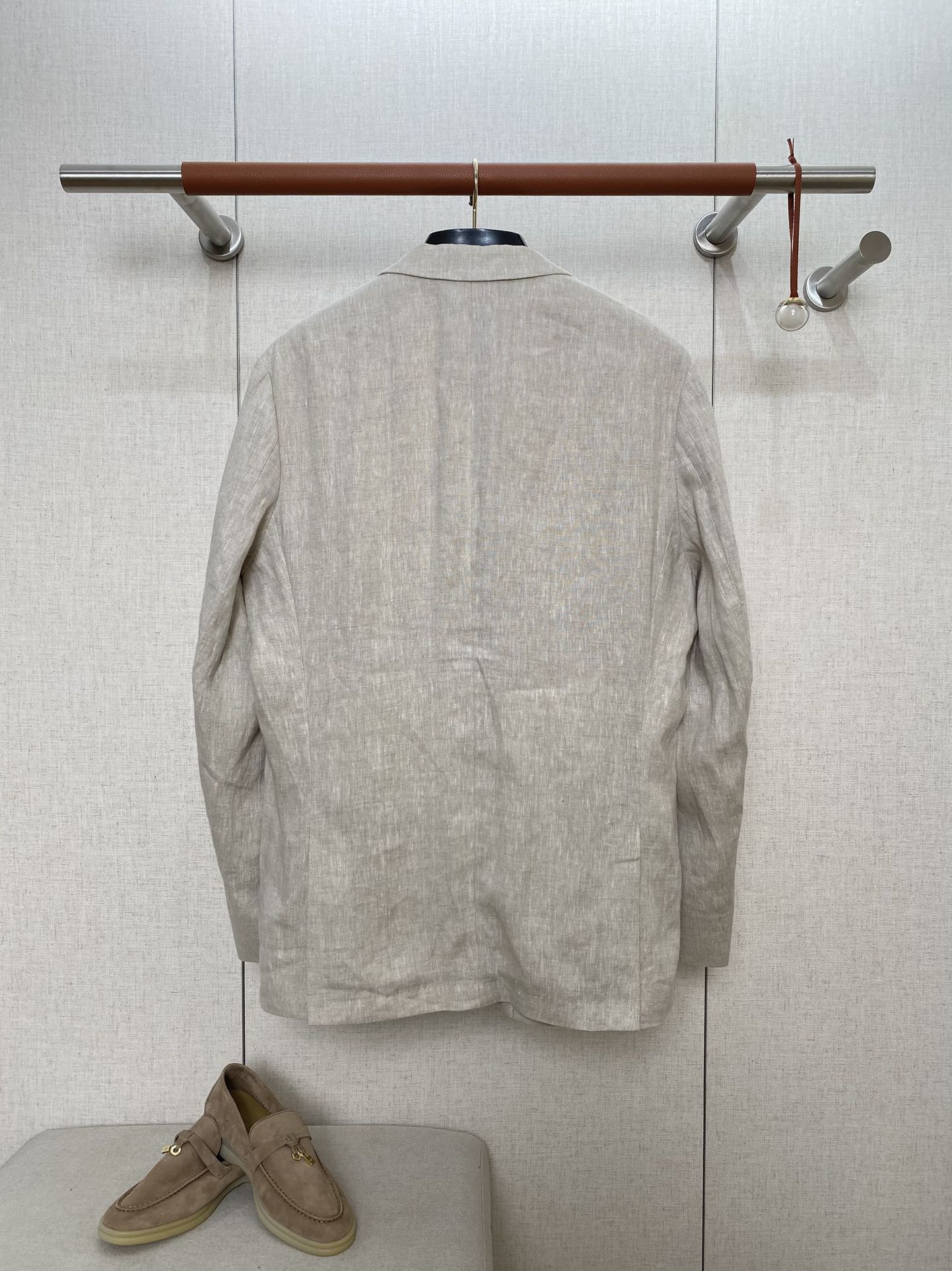 ZEGNA Sommersakko aus Leinen mit Reverskragen Beige