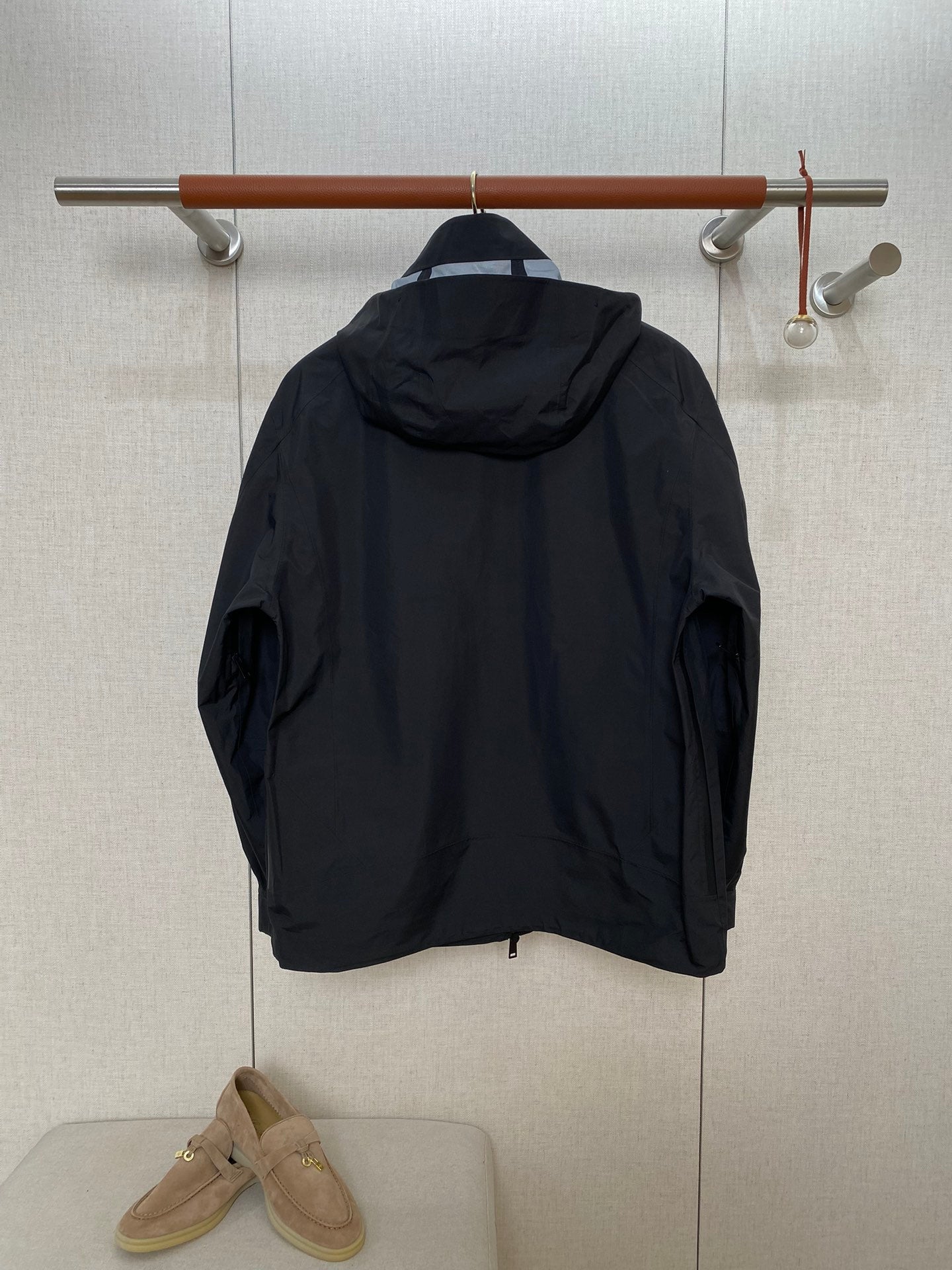 ZEGNA Waterproof Kapuzenjacke in Schwarz