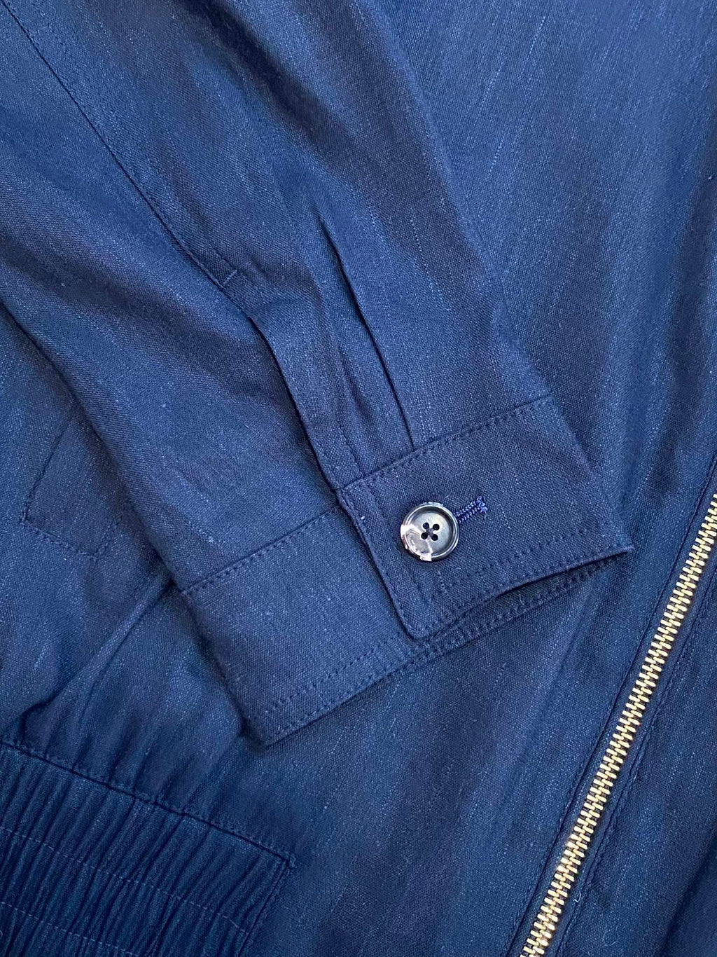 Brunello Cucinelli Elegante Herrenjacke mit Reißverschluss – Navy Blau