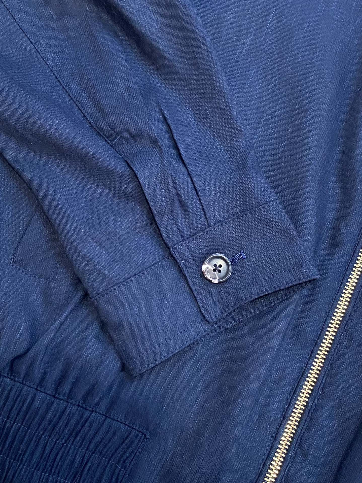 Brunello Cucinelli Elegante Herrenjacke mit Reißverschluss – Navy Blau