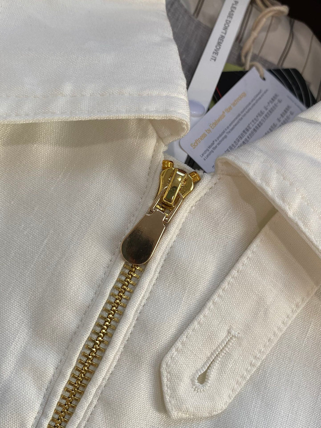 Brunello Cucinelli Weiße jacke – Leichte Übergangsjacke mit Hemdkragen