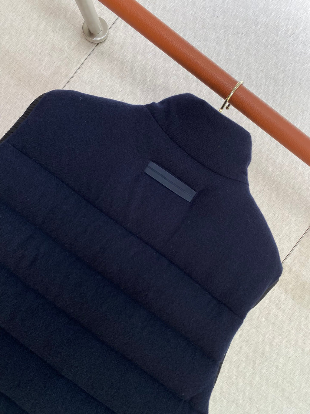 ZEGNA Gesteppte Herren-Daunenweste mit Zipper Marineblau
