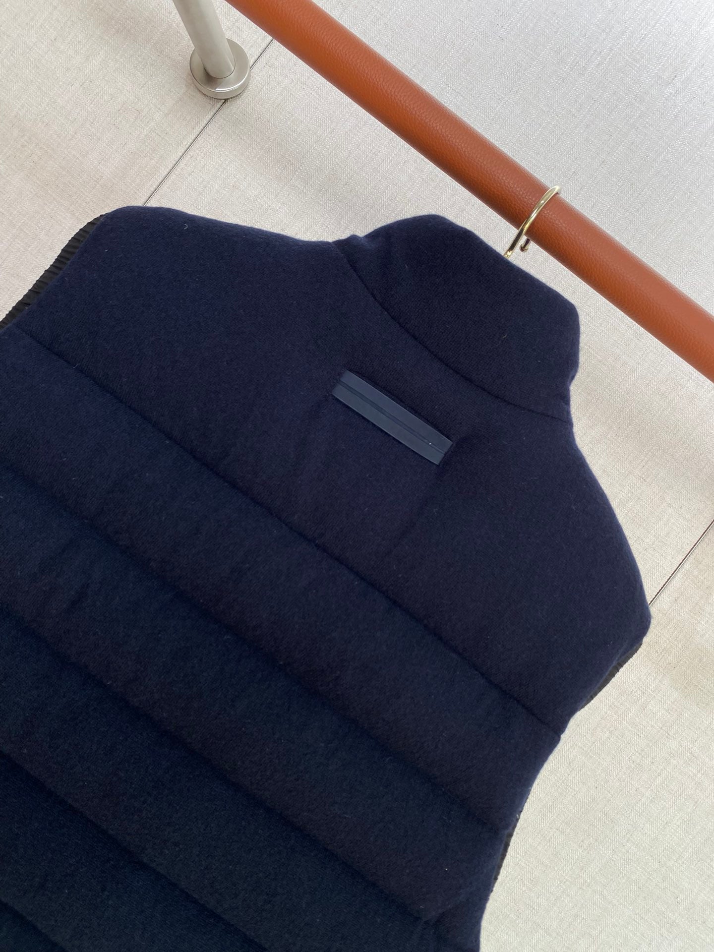 ZEGNA Gesteppte Herren-Daunenweste mit Zipper Marineblau