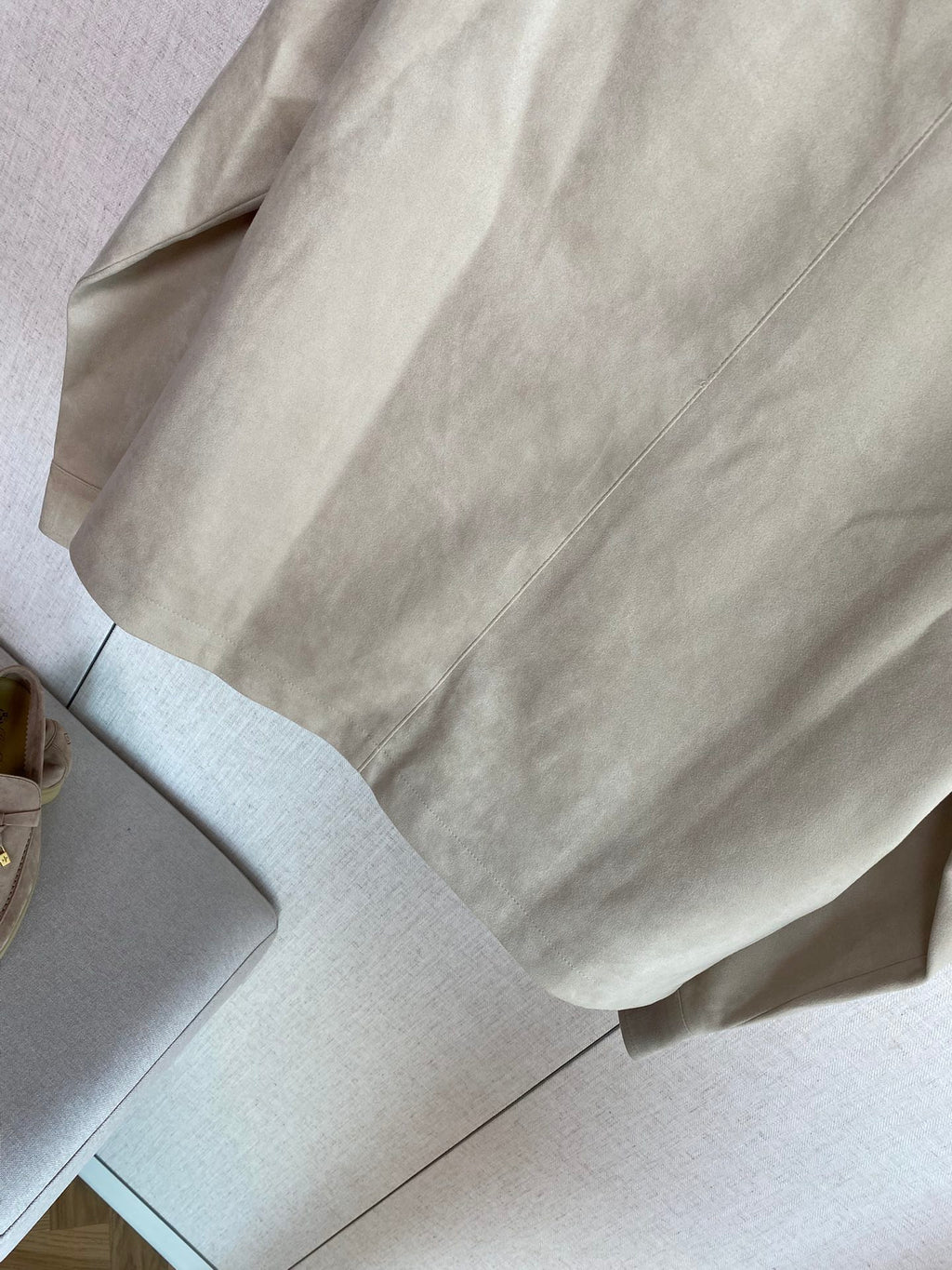 Loro Piana Beiges Herren Overshirt mit Knopfleiste und Brusttaschen