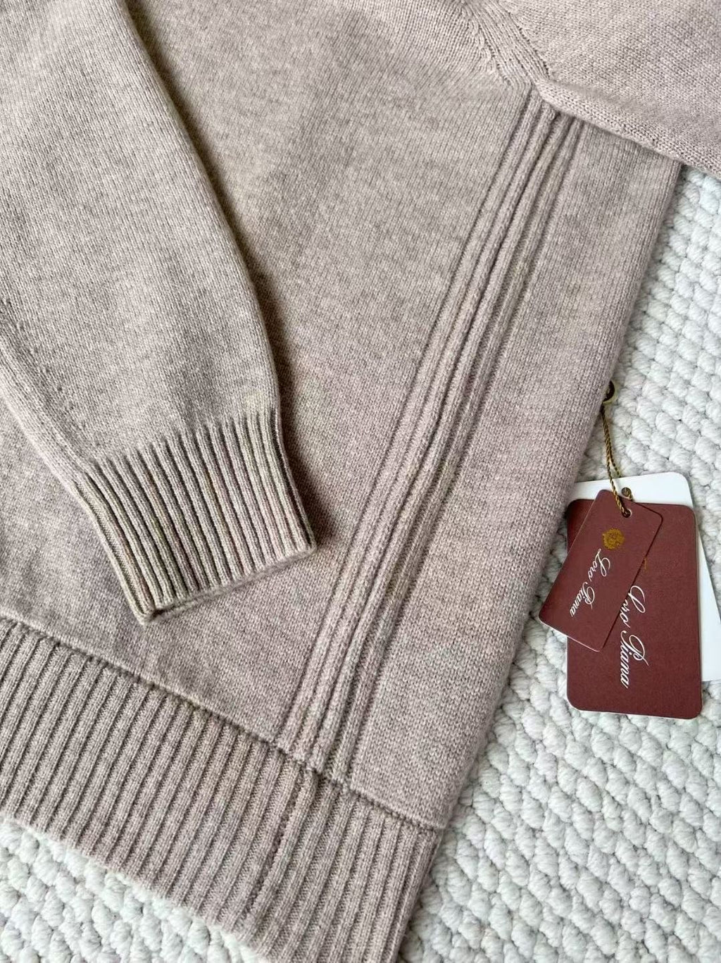 Loro Piana Herren-Strickjacke aus Kaschmir mit Reissverschluss Beige