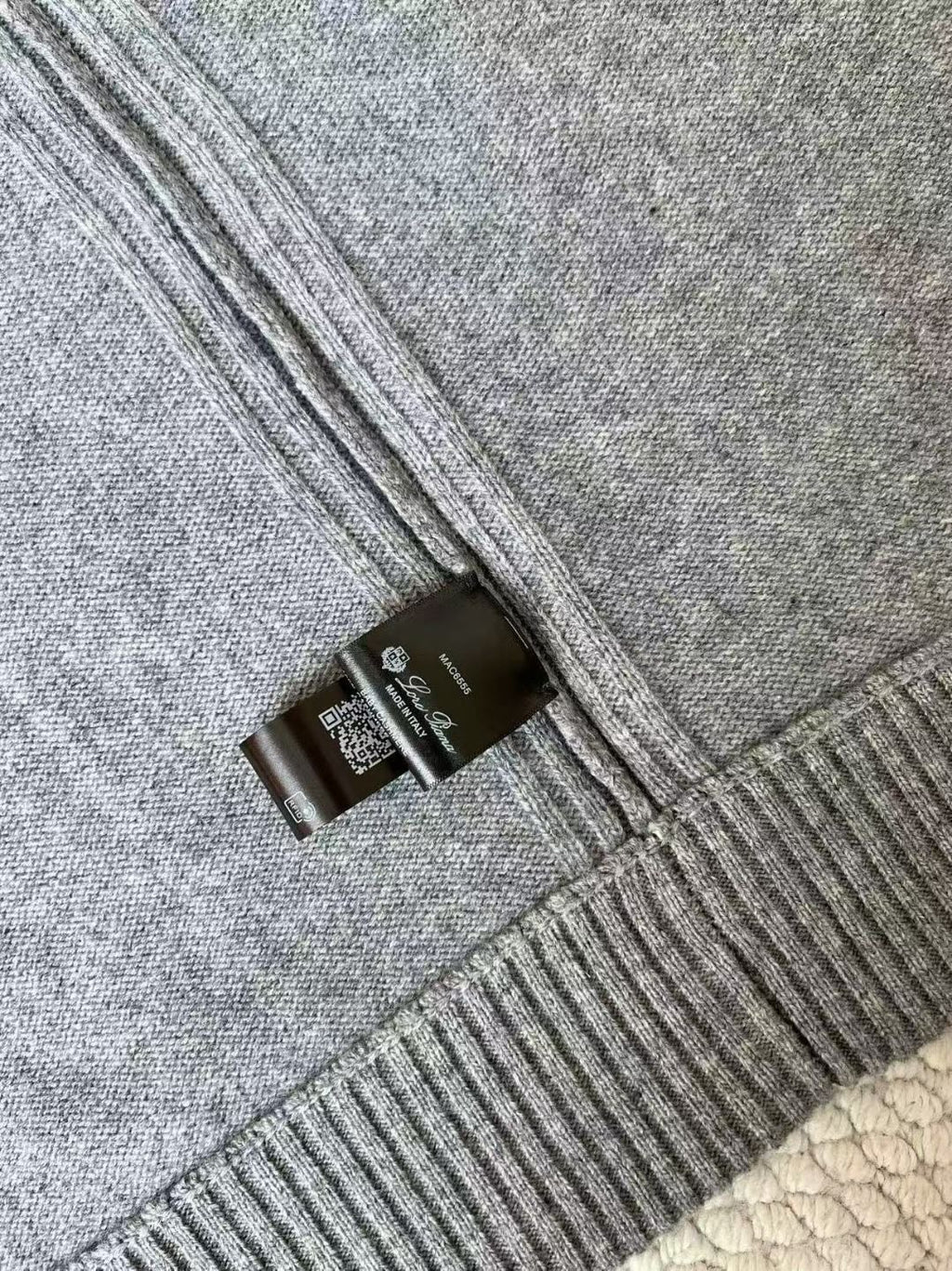 Loro Piana Herren-Strickjacke aus Kaschmir mit Reissverschluss Grau