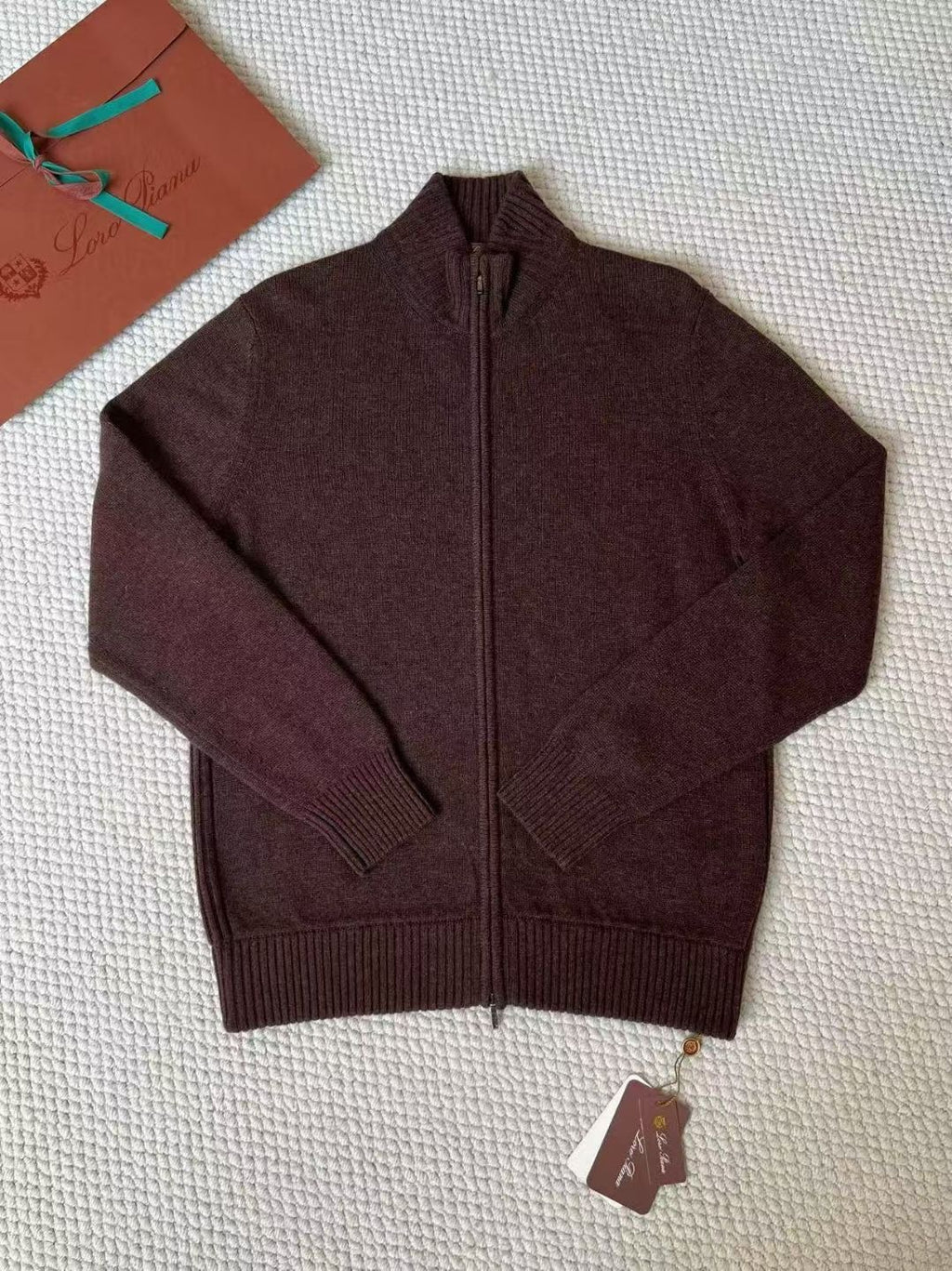 Loro Piana Eleganter Zip-Pullover aus reinem Kaschmir