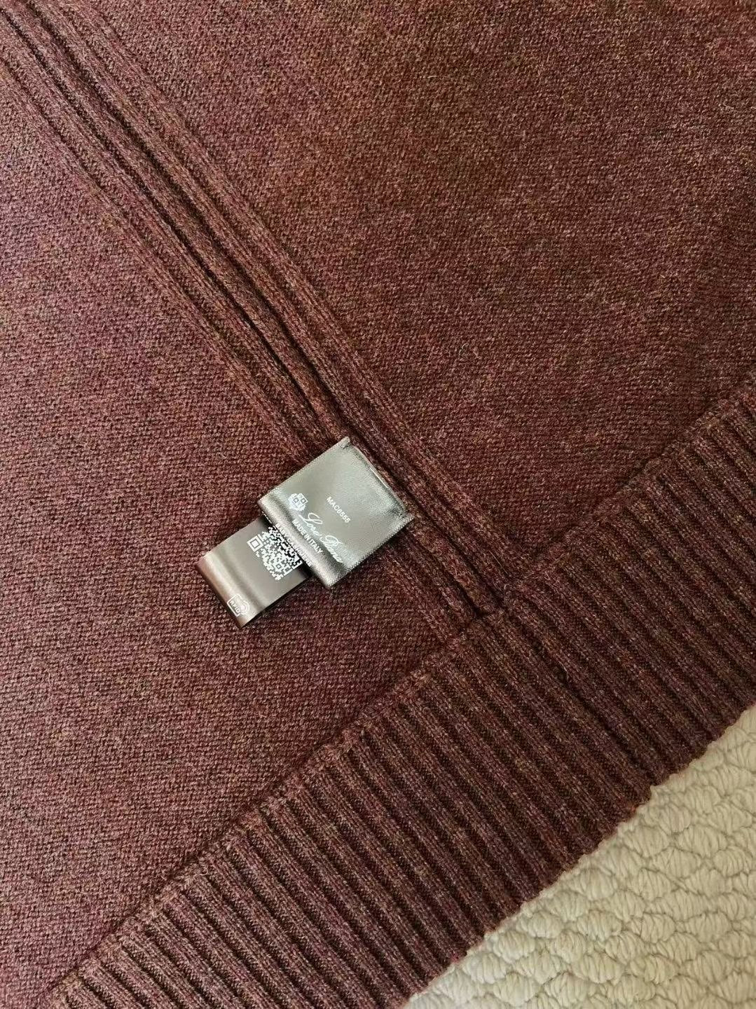 Loro Piana Eleganter Zip-Pullover aus reinem Kaschmir