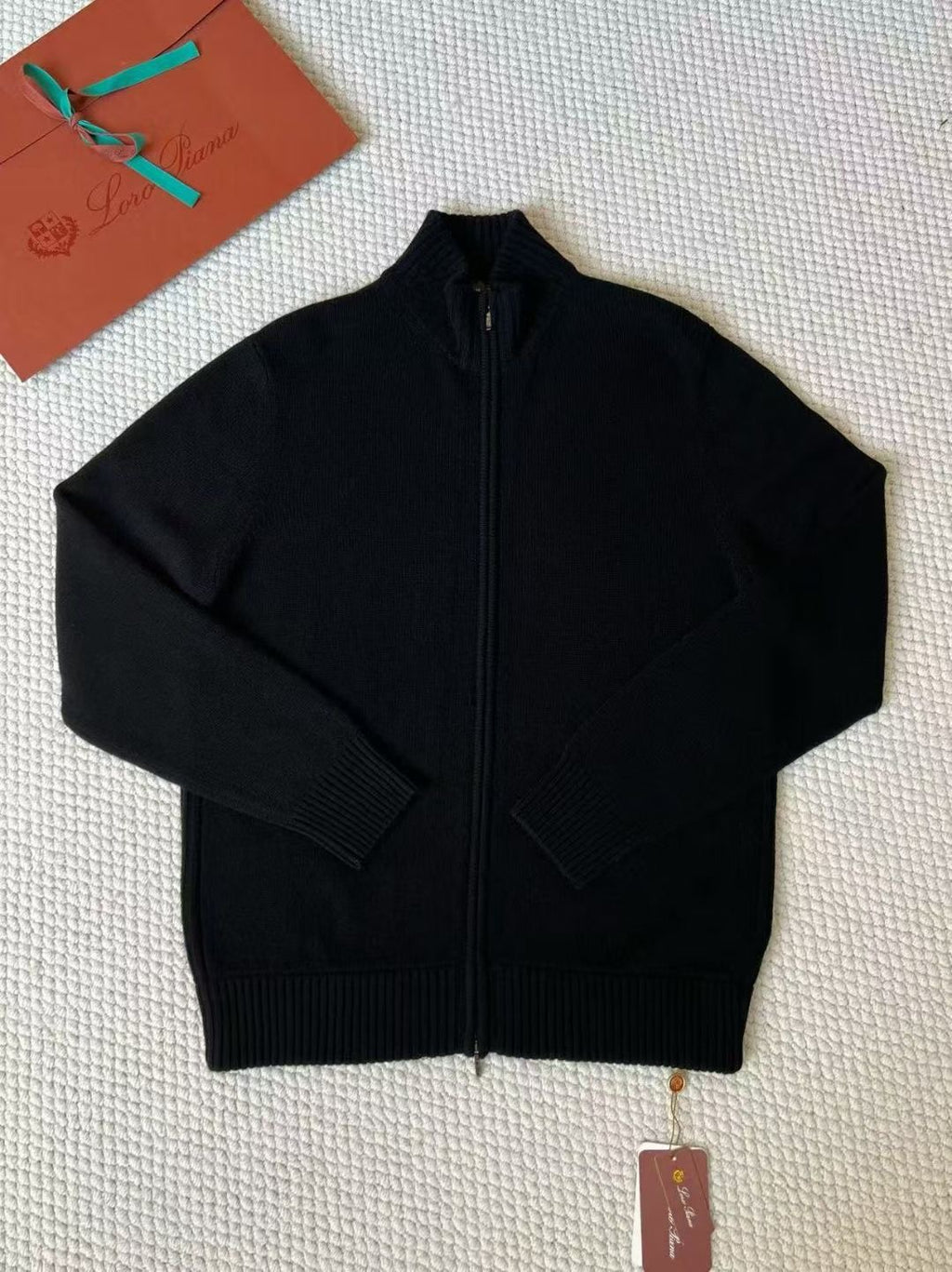 Loro Piana Zip-Strickjacke in Schwarz