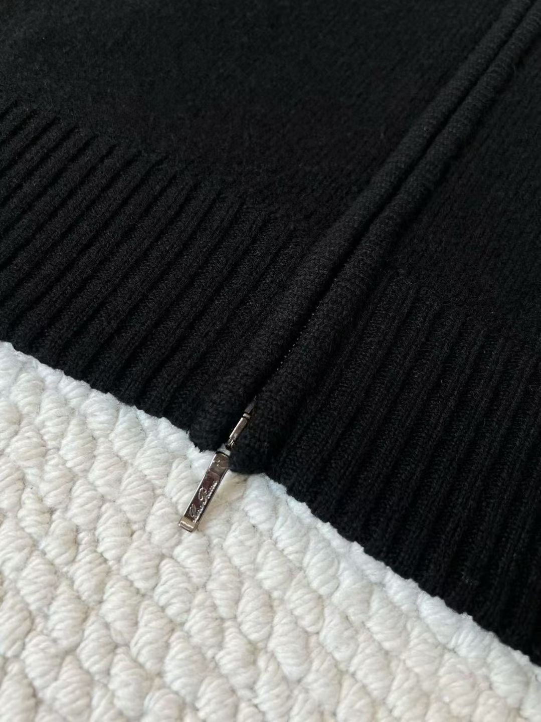 Loro Piana Zip-Strickjacke in Schwarz