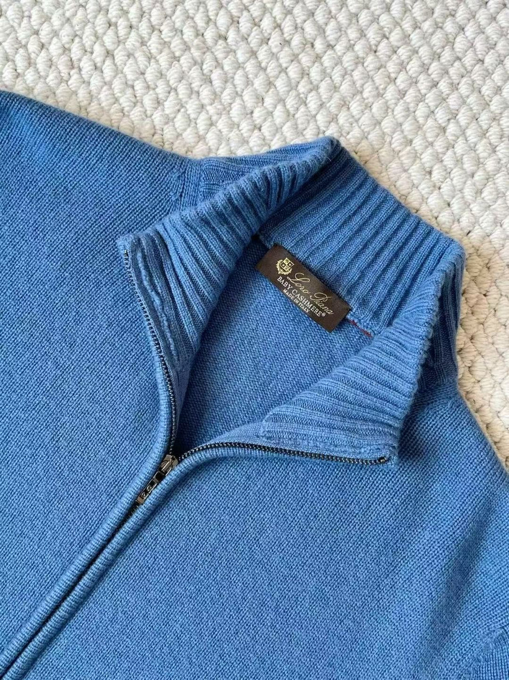 Loro Piana Zip-Strickjacke in Blau