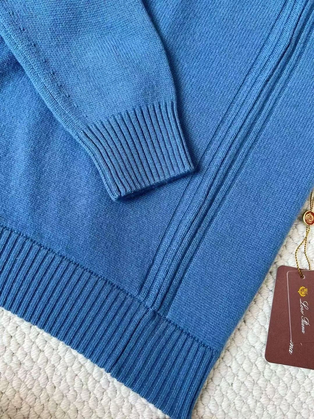 Loro Piana Zip-Strickjacke in Blau