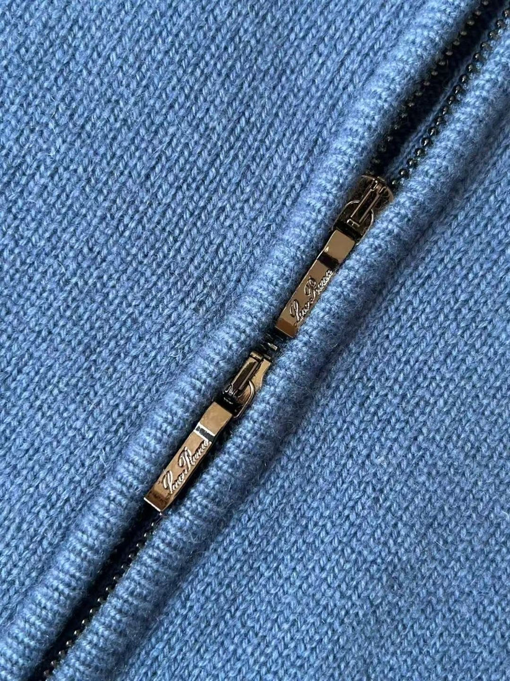 Loro Piana Zip-Strickjacke in Blau
