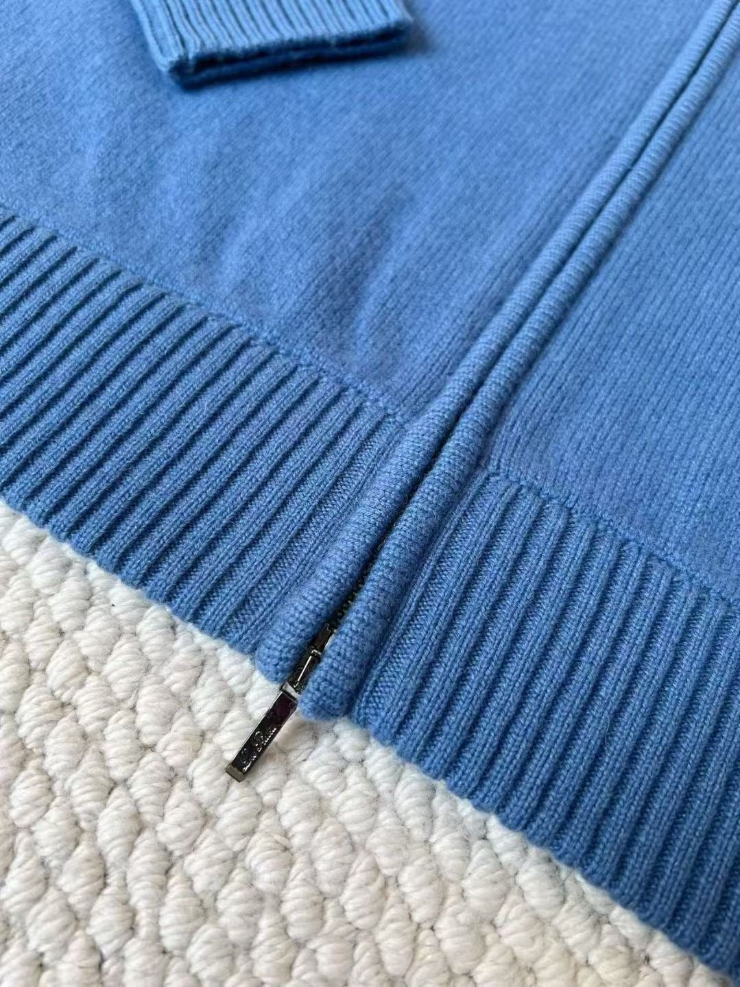 Loro Piana Zip-Strickjacke in Blau