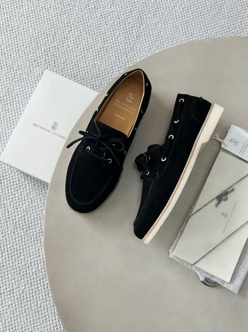 Brunello Cucinelli Herren Wildleder-Loafer in Schwarz – Elegante Mokassins