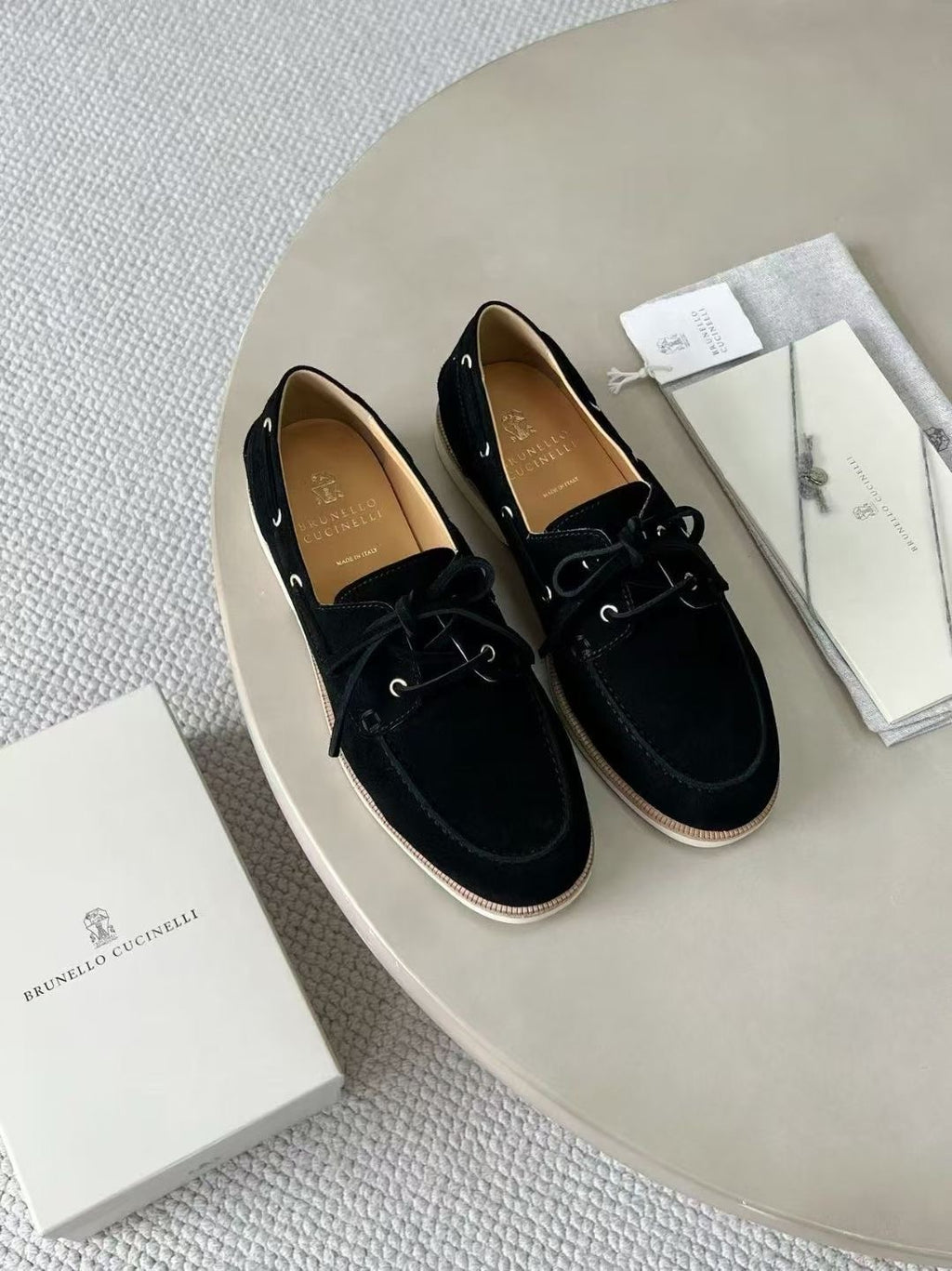 Brunello Cucinelli Herren Wildleder-Loafer in Schwarz – Elegante Mokassins