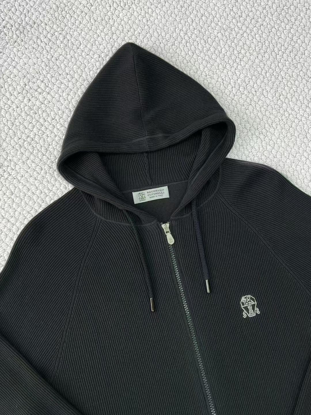 Brunello Cucinelli – Schwarze Loungehose aus Kaschmir-Mix