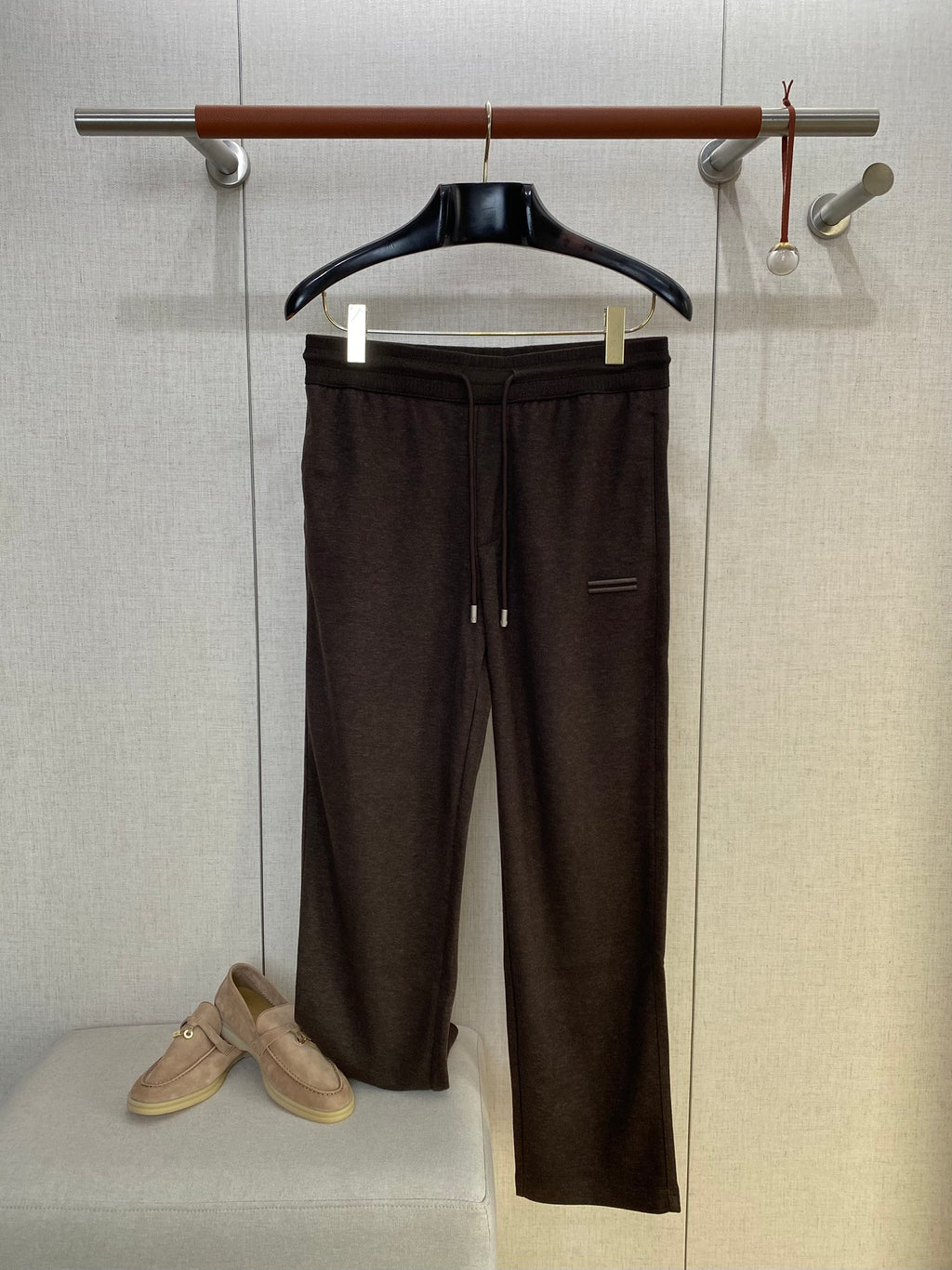 ZEGNA Dunkelbraune Jersey-Jogpants in entspannter Passform