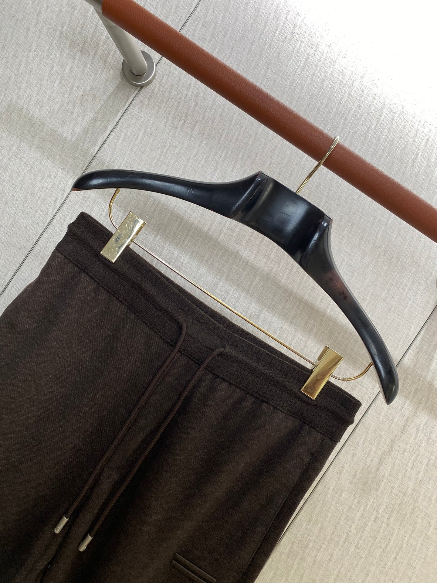 ZEGNA Dunkelbraune Jersey-Jogpants in entspannter Passform