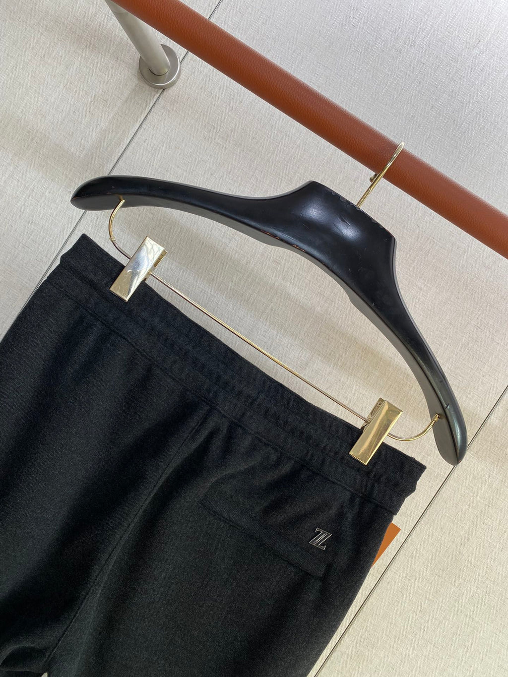 ZEGNA Schwarze Jersey-Jogpants mit elastischem Bund und geradem Bein