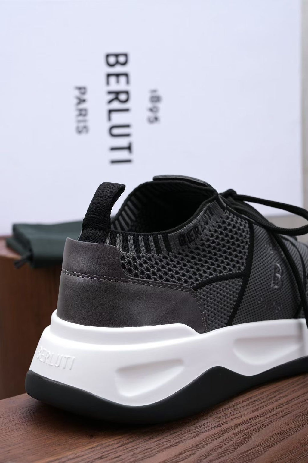 Berluti – Graue Sneaker mit Mesh-Obermaterial und geprägter 1895-Sohle