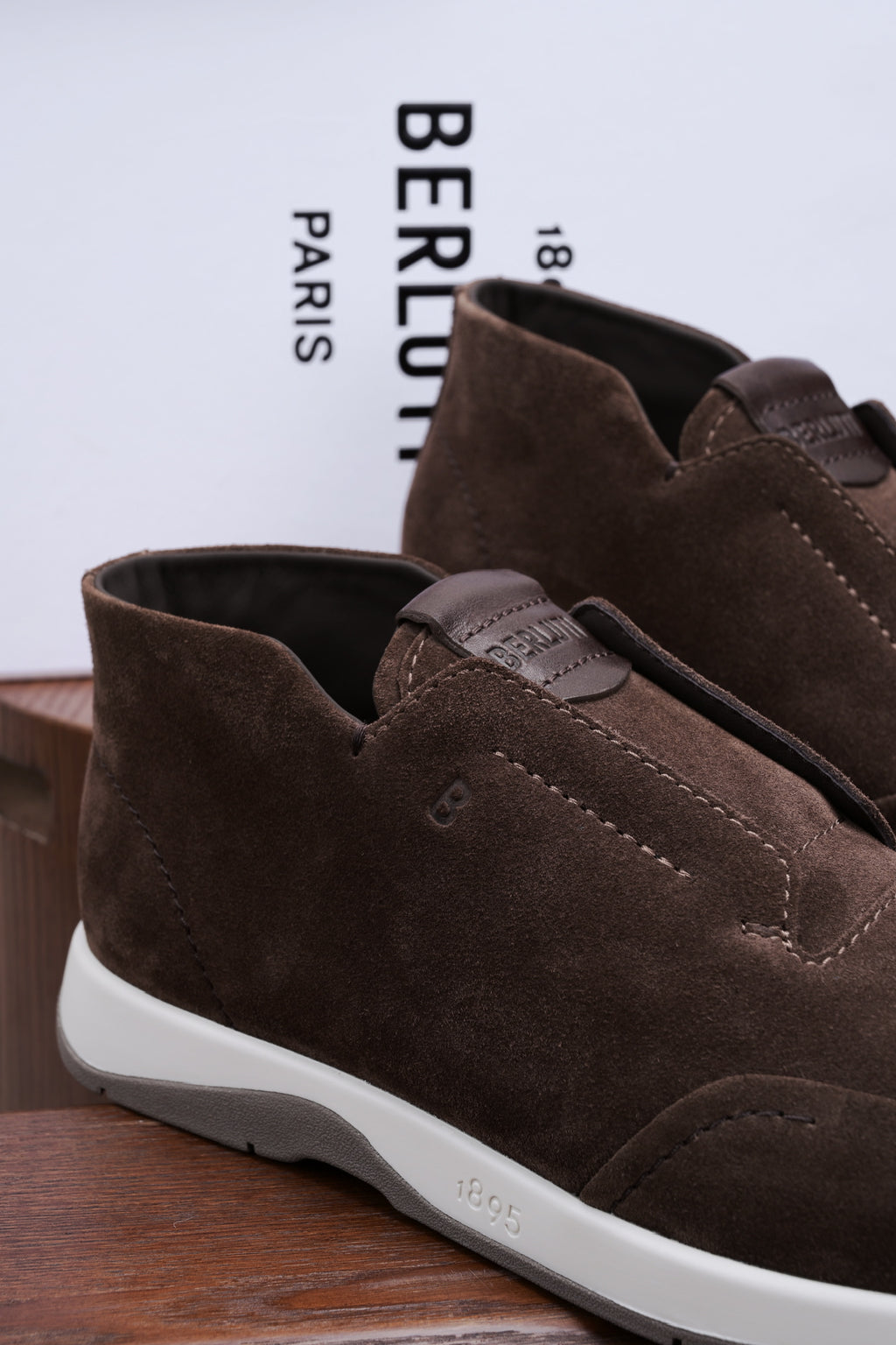 Berluti – Dunkelbraune Slip-on-Hausschuhe aus Leder mit Plüschfutter