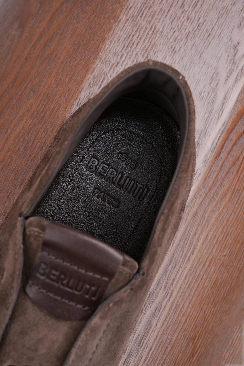 Berluti – Dunkelbraune Slip-on-Hausschuhe aus Leder mit Plüschfutter