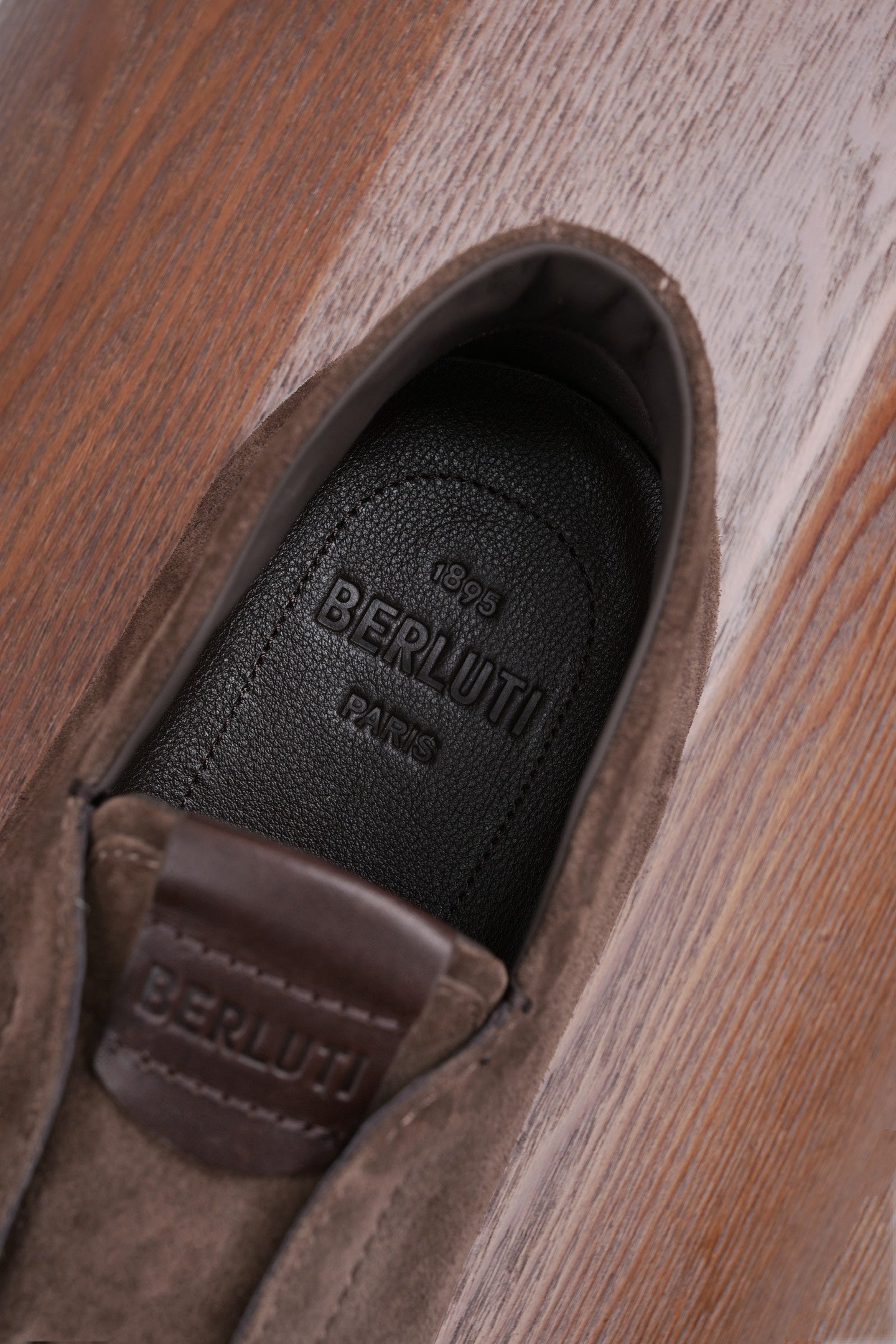 Berluti – Dunkelbraune Slip-on-Hausschuhe aus Leder mit Plüschfutter