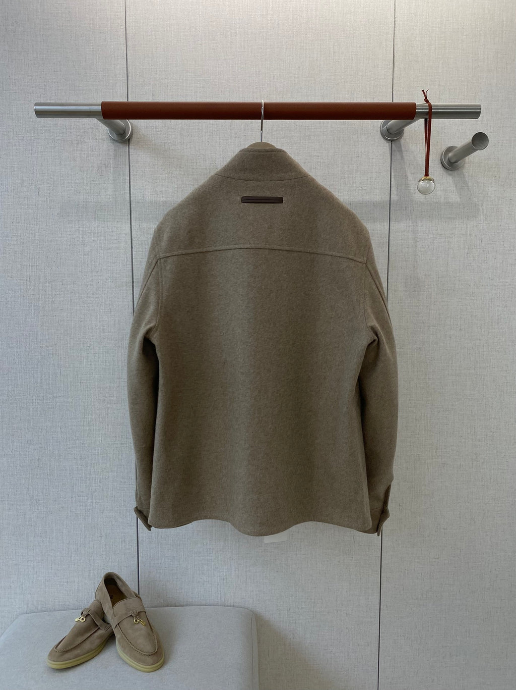 ZEGNA Wolljacke mit Stehkragen in Beige