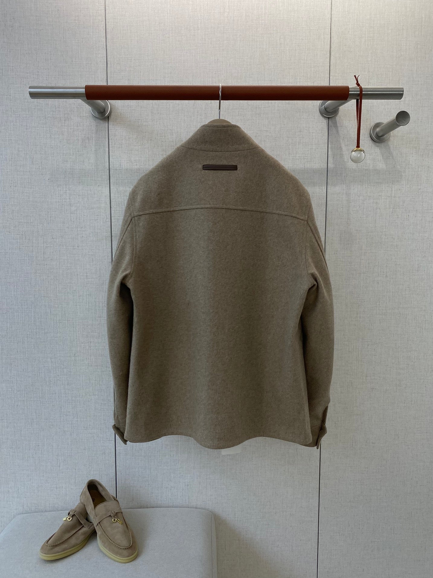 ZEGNA Wolljacke mit Stehkragen in Beige