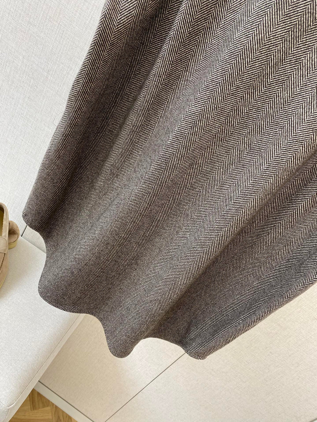 Loro Piana Dunkelgraues Herren Hemd mit Knopfleiste und Brusttaschen aus Baumwollmix