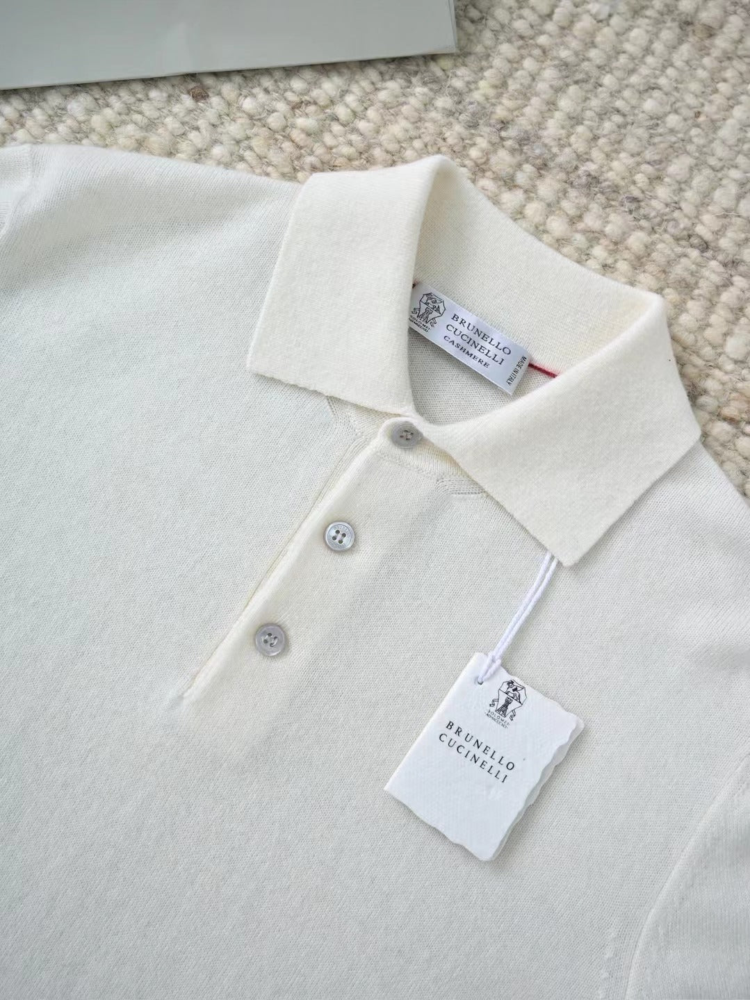 Zanone – Langarm-Polo-Shirt aus Baumwolle in Weiss Herren