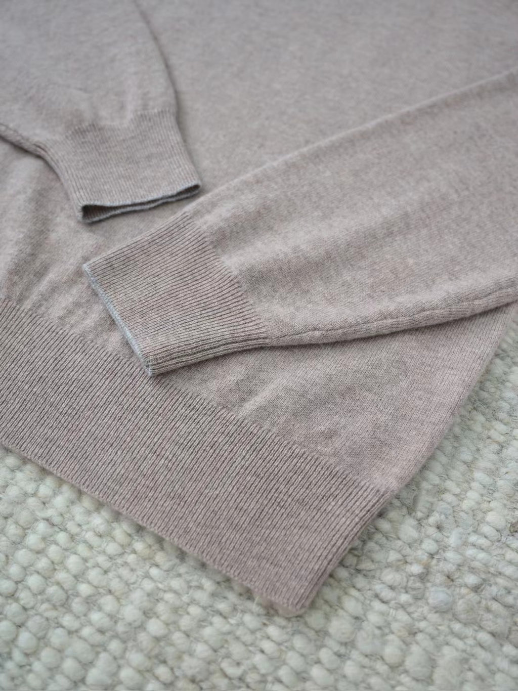 Zanone – Langarm-Polo-Pullover aus 100% Kaschmir in Taupe Herren