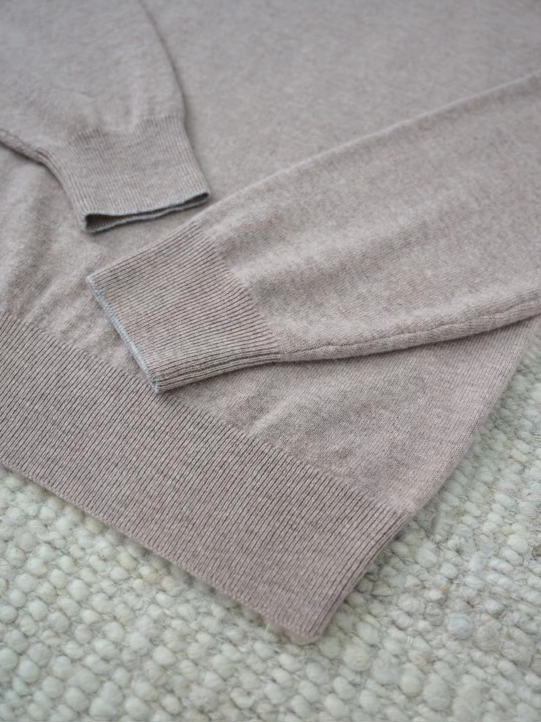 Zanone – Langarm-Polo-Pullover aus 100% Kaschmir in Taupe Herren