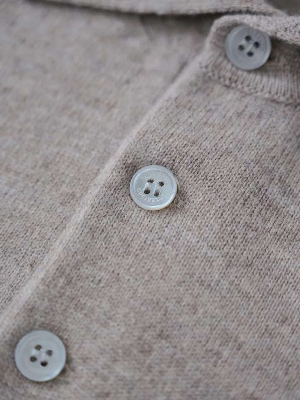 Zanone – Langarm-Polo-Pullover aus 100% Kaschmir in Taupe Herren