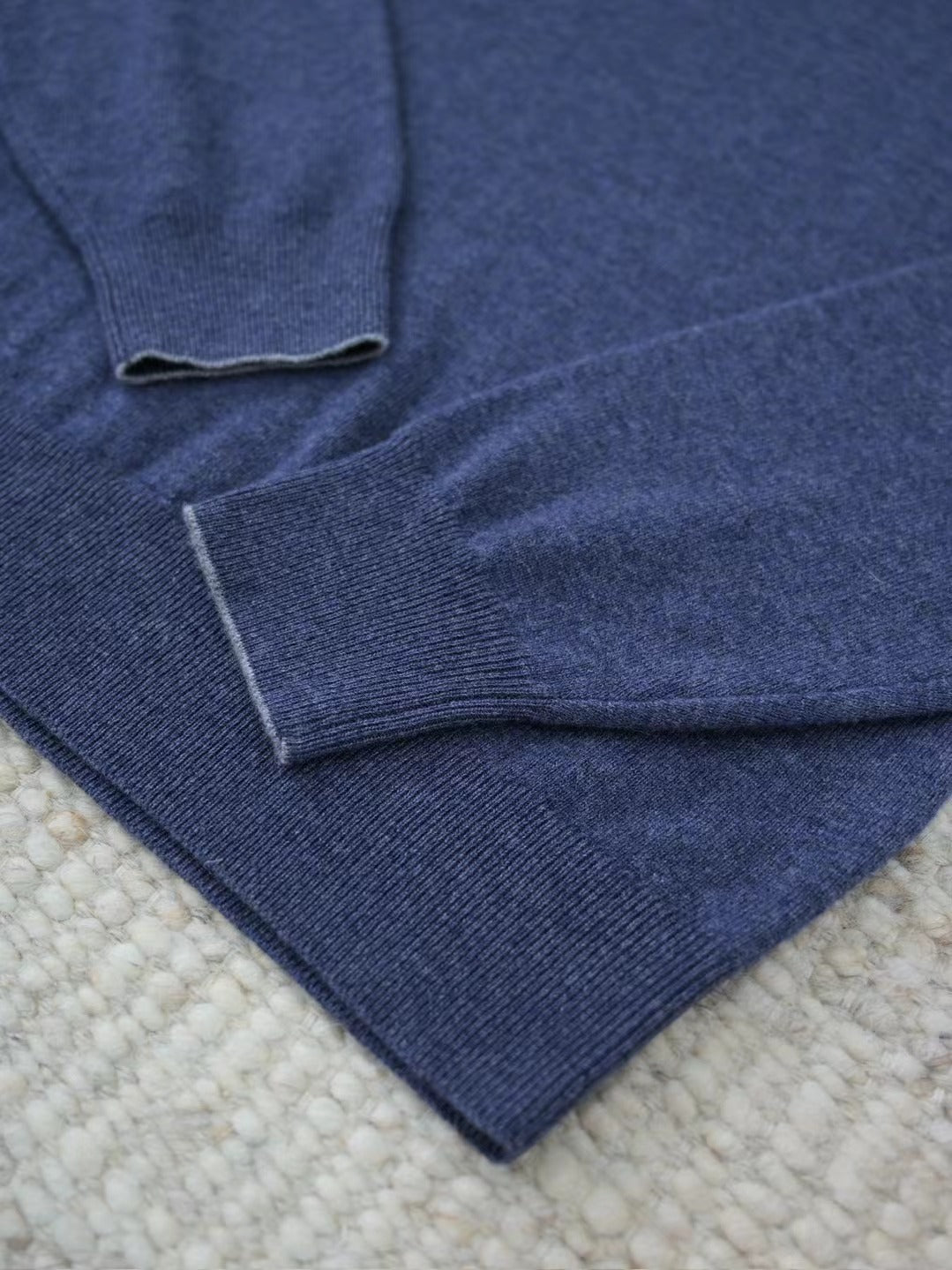 Trunk Clothiers – Langarm-Polo-Pullover aus Kaschmir in Dunkelblau Herren