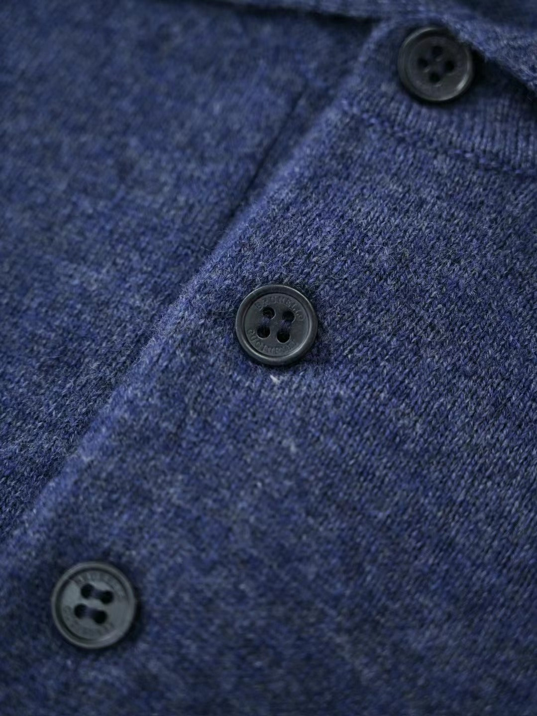 Trunk Clothiers – Langarm-Polo-Pullover aus Kaschmir in Dunkelblau Herren
