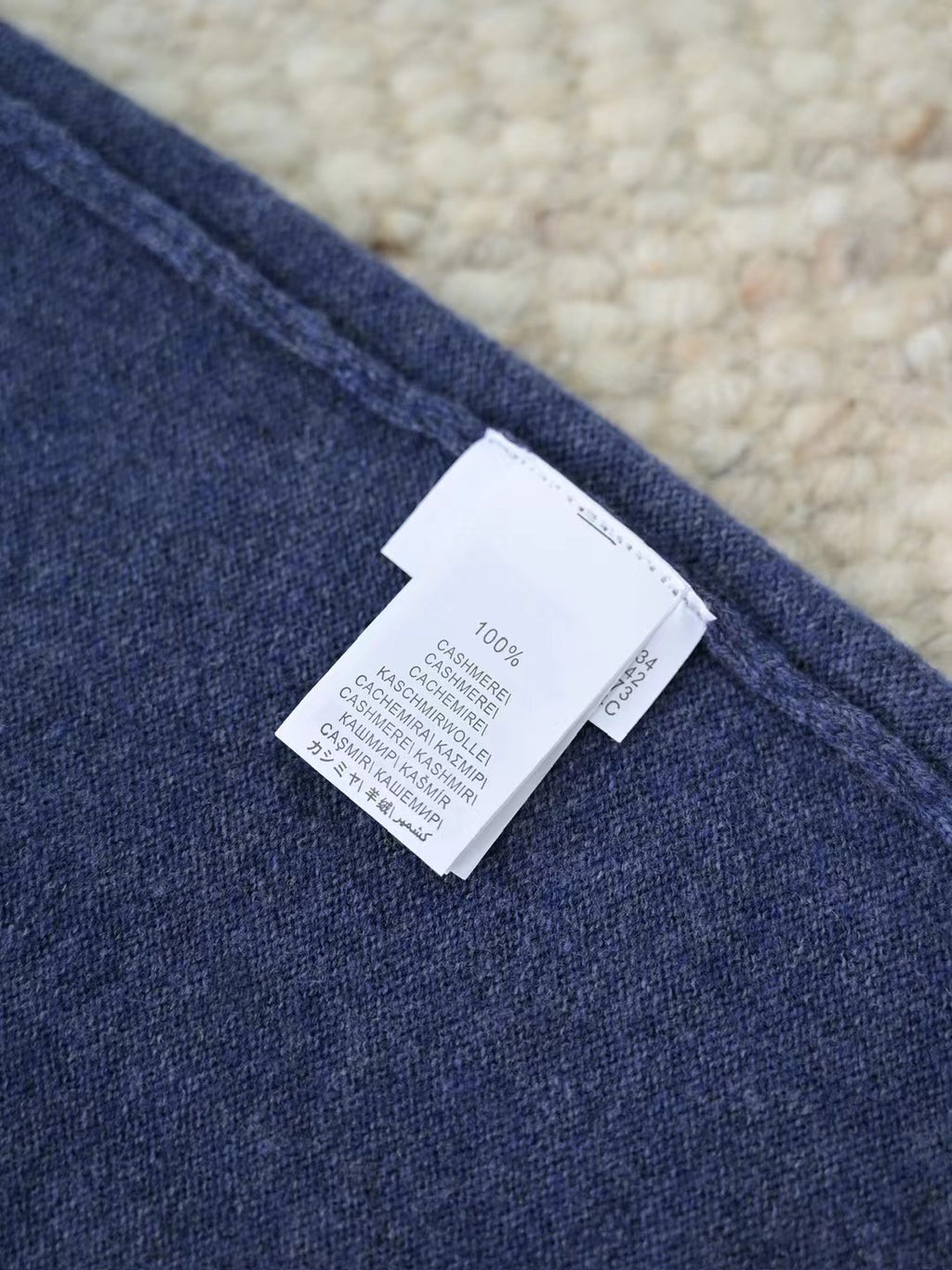Trunk Clothiers – Langarm-Polo-Pullover aus Kaschmir in Dunkelblau Herren