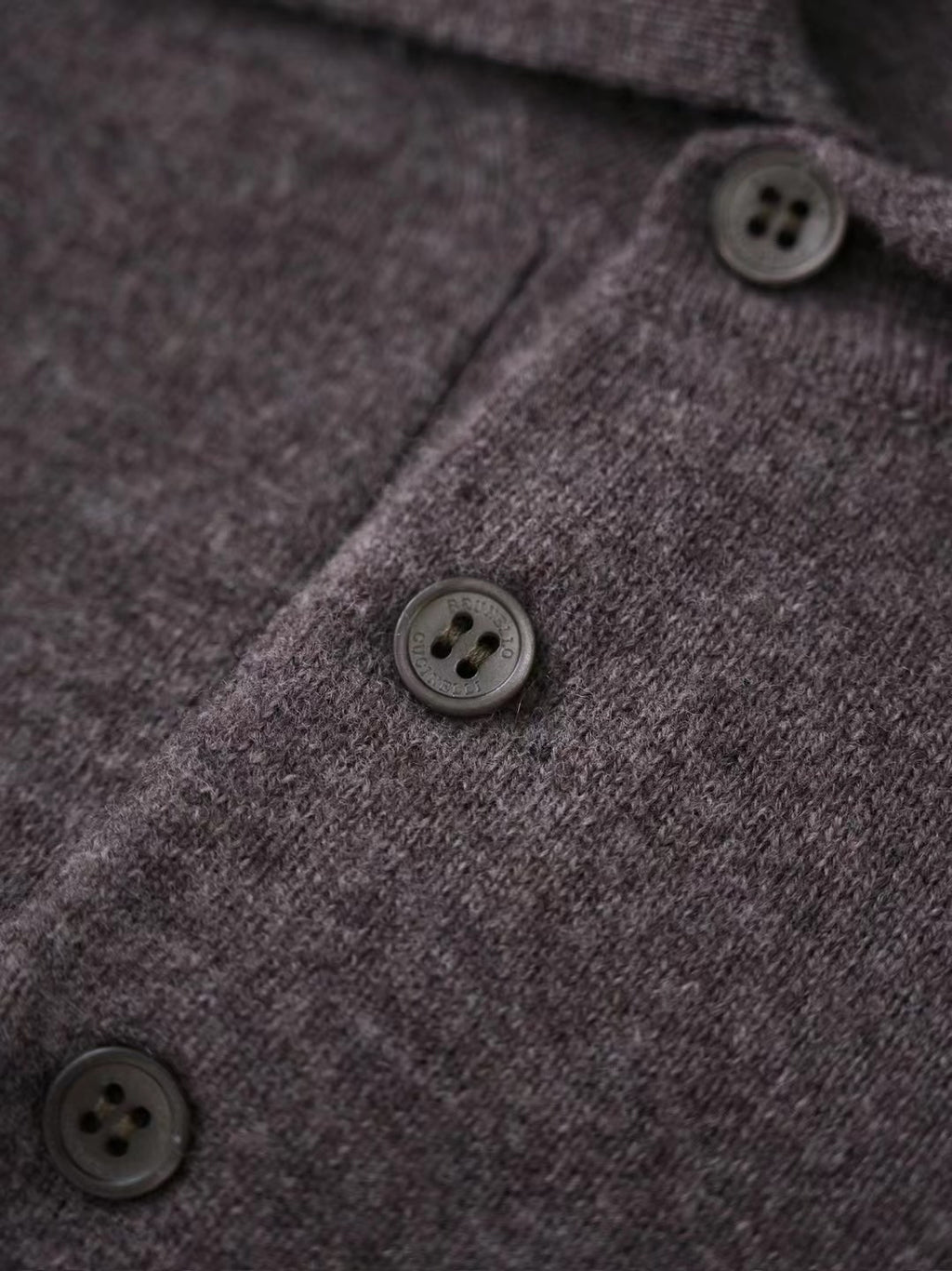 Kaschmir Polo – Langarm-Pullover aus Kaschmir in Braun Herren