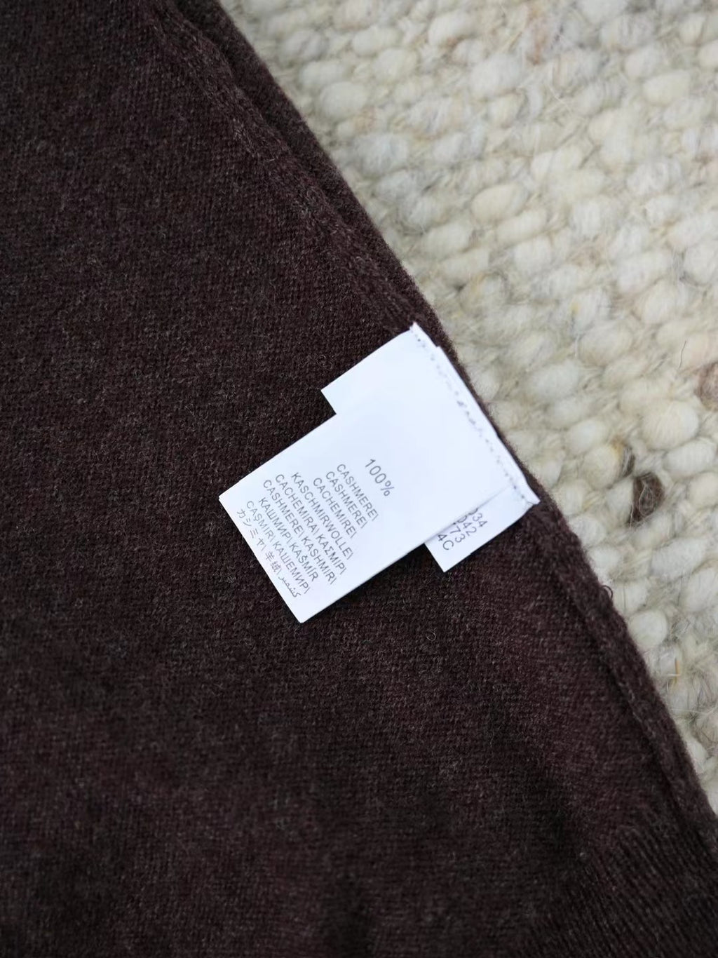 John Smedley – Langarm-Polo-Pullover aus Merinowolle in Dunkelbraun Herren