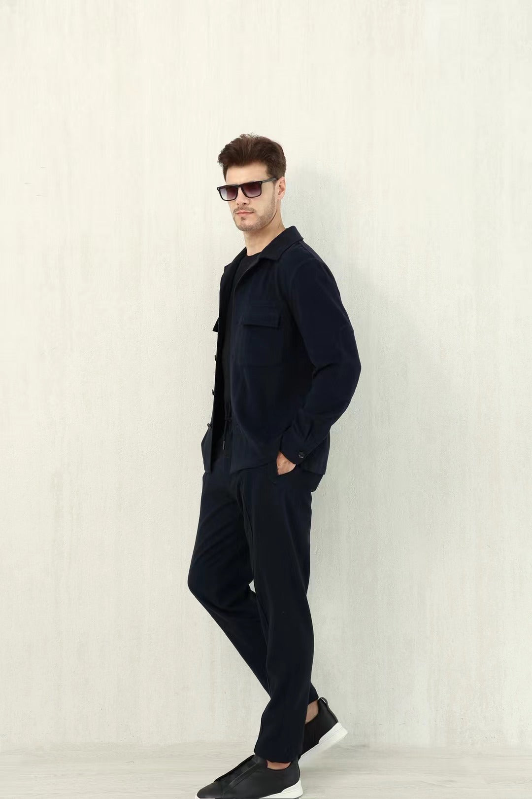 Loro Piana Overshirt in Dunkelblau – Weicher, mitteldicker Stoff