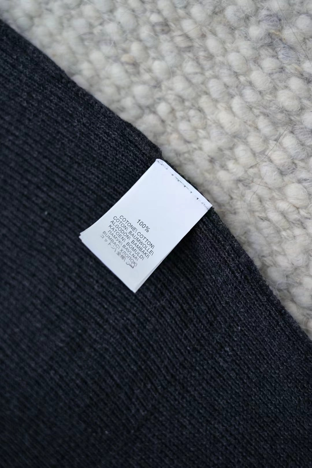 Brunello Cucinelli – Half-Zip-Pullover aus gerippter Wolle in Dunkelgrau Herren