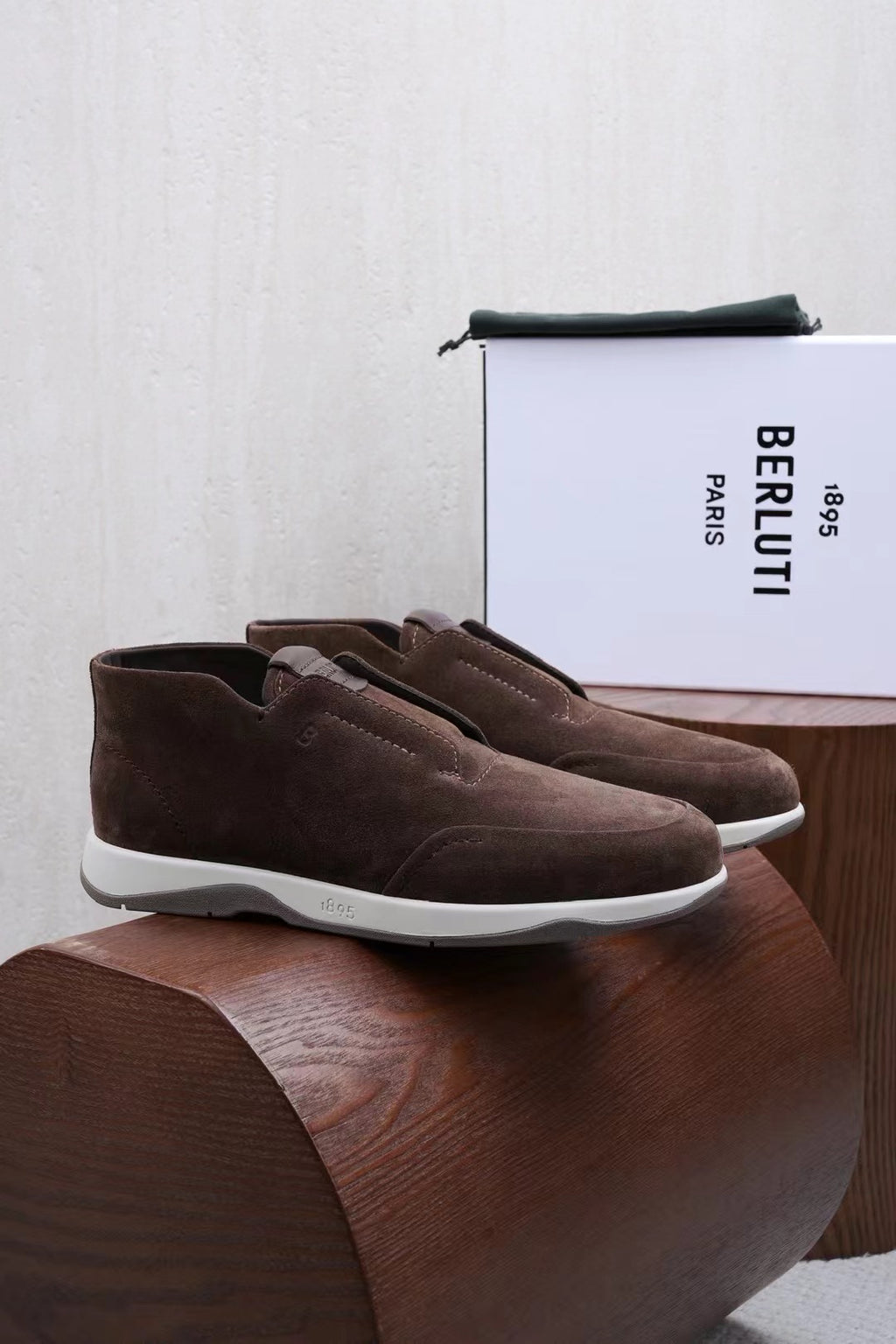 Berluti – Slip-On-Sneaker aus Veloursleder in Braun Herren