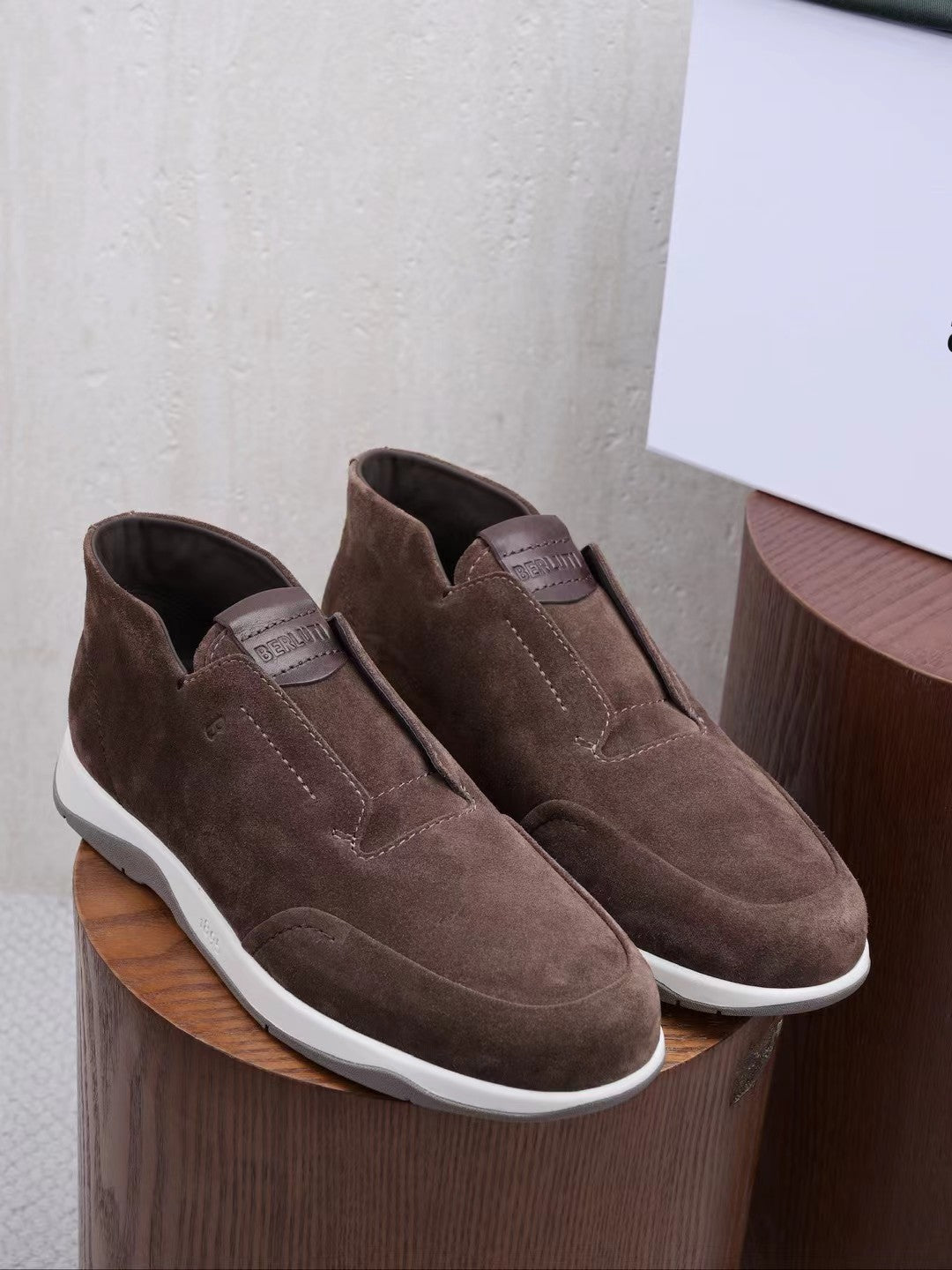 Berluti – Slip-On-Sneaker aus Veloursleder in Braun Herren