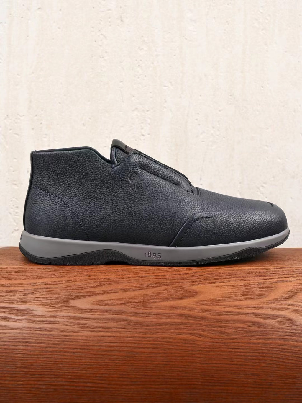 Berluti – Exklusive Winter Slipper aus navyblauem Leder mit Lammfellfutter