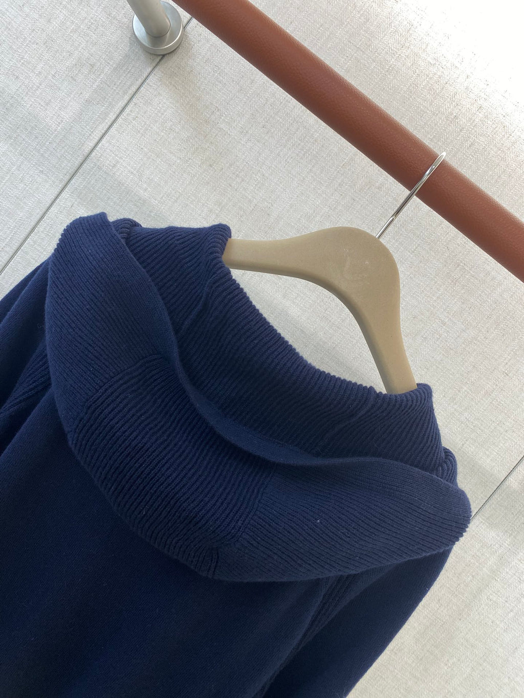 Loro Piana Herren Hoodie-Strickjacke Dunkelblau – Luxuriöse Kapuzenjacke