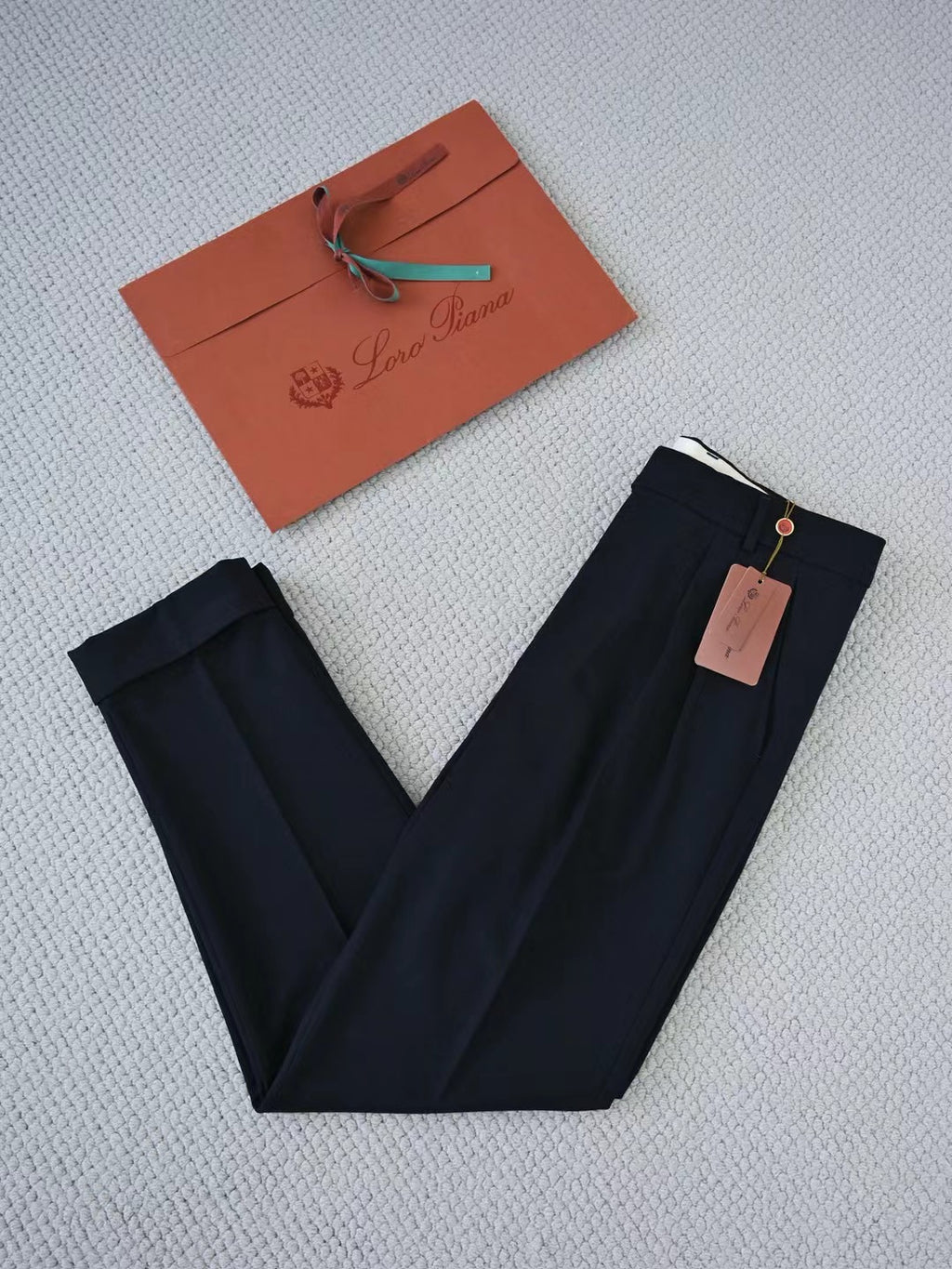 Loro Piana Elegante Herren Hose in Dunkelblau – Premium-Stretch, Business & Casual