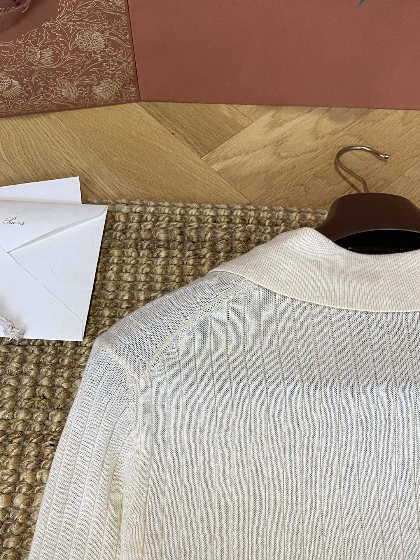 Lora Piana Polo-Strickpullover In Creme – Feiner Rippenstrick