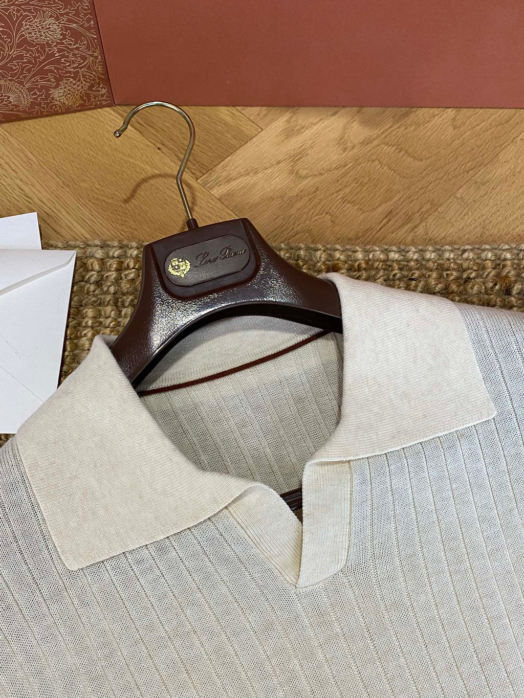 Lora Piana Polo-Strickpullover In Creme – Feiner Rippenstrick