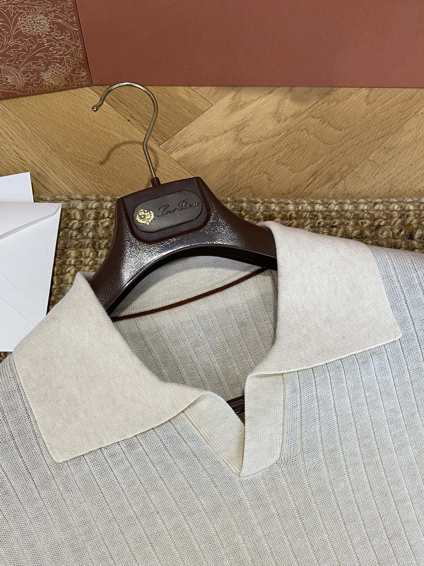 Lora Piana Polo-Strickpullover In Creme – Feiner Rippenstrick